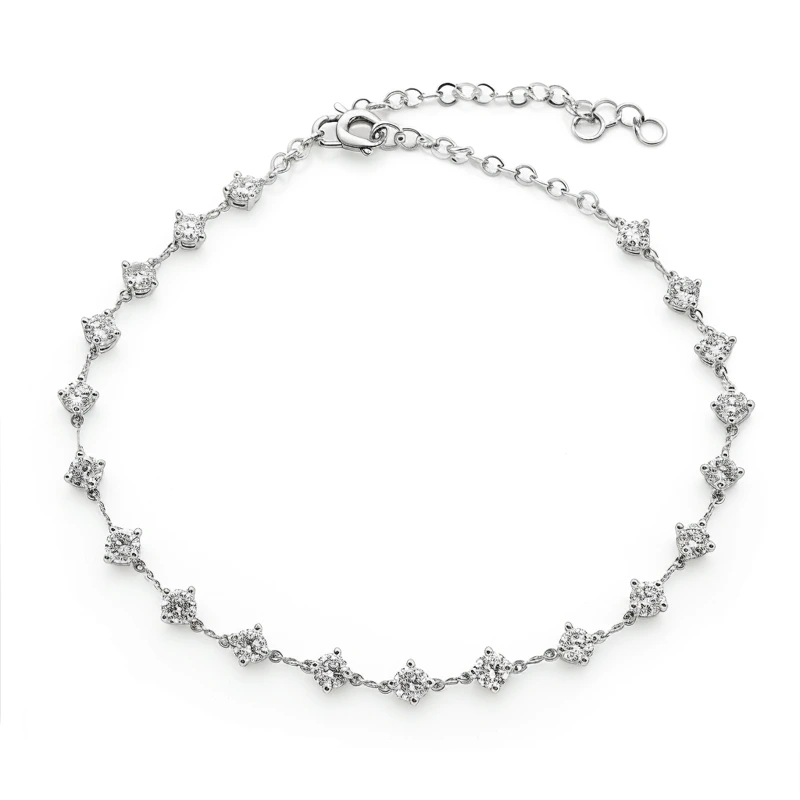 Exquisite White Gold Diamond Bracelet